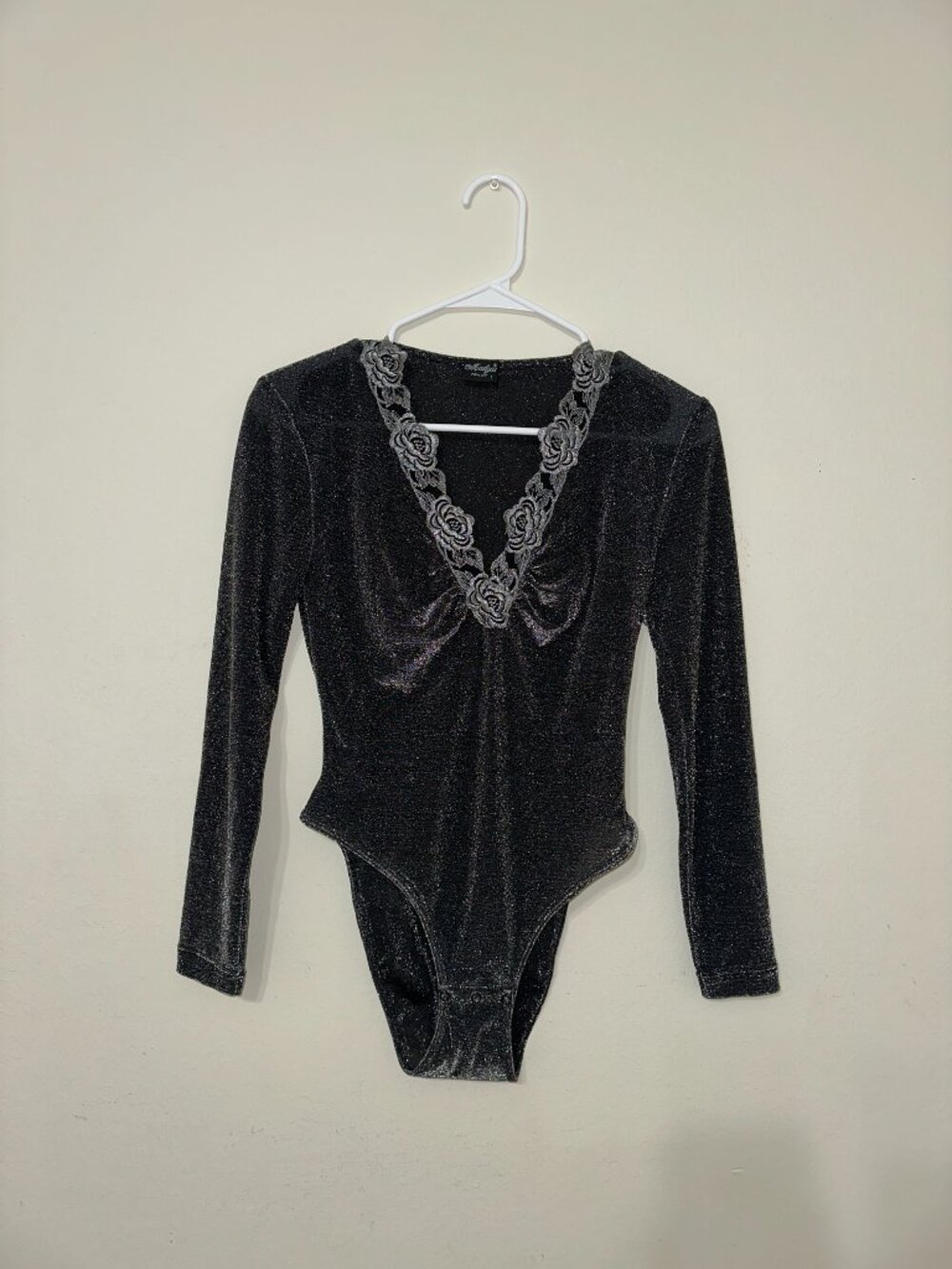 Vintage La Perla Malizia lace trimmed V-neckline bodysuit